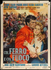 1j739 DAGGERS OF BLOOD Italian 1p 1962 Col ferro e col fuoco, different art by Averardo Ciriello!