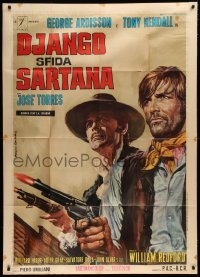 1j753 DJANGO DEFIES SARTANA Italian 1p 1970 Django sfida Sartana, Gasparri spaghetti western art!