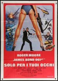 1j777 FOR YOUR EYES ONLY Italian 1p 1981 Roger Moore as James Bond 007, art by Brian Bysouth!