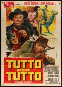 1j784 GO FOR BROKE Italian 1p 1968 Umberto Lenzi's Tutto per tutto, Olivetti spaghetti western art!