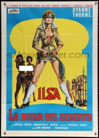 1j813 ILSA HAREM KEEPER OF THE OIL SHEIKS Italian 1p 1976 art of Dyanne Thorne & near-naked slaves!