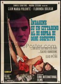 1j817 INVESTIGATION OF A CITIZEN ABOVE SUSPICION Italian 1p 1970 Volonte & half-naked woman!