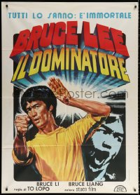 1j818 IRON FINGER Italian 1p 1977 cool different art of kung fu fighter Bruce Li, very rare!