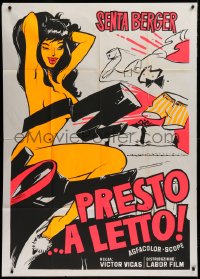 1j821 JACK & JENNY dayglo Italian 1p 1968 fantastic cartoon-like artwork sexy naked Senta Berger!
