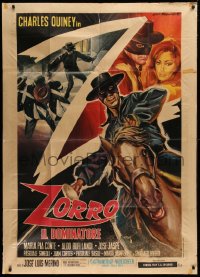 1j838 LA ULTIMA AVENTURA DEL ZORRO Italian 1p 1969 cool art of the masked hero by Ezio Tarantelli!