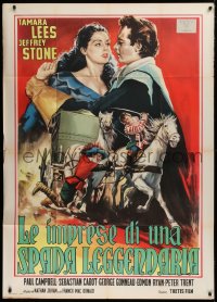 1j847 LE IMPRESE DI UNA SPADA LEGGENDARIA Italian 1p 1958 art of Jeff Stone as D'Artagnan!