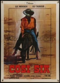 1j860 MAN CALLED AMEN Italian 1p 1972 Cosi Sia, great spaghetti western art by Franco Picchioni!