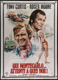 1j870 MISSION MONTE CARLO Italian 1p 1974 Roger Moore & Tony Curtis, Persuaders, racing & gambling!