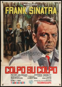 1j875 NAKED RUNNER Italian 1p R1970s completely different art of Frank Sinatra by Giuliano Nistri!