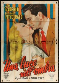 1j880 NOBODY LIVES FOREVER Italian 1p 1950 Ciriello art of John Garfield & Geraldine Fitzgerald!