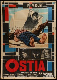 1j888 OSTIA Italian 1p 1970 written by Pier Paolo Pasolini, brothers in love with same girl!