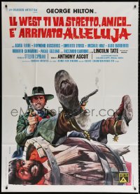 1j908 RETURN OF HALLELUJA Italian 1p 1972 great spaghetti western art by Renato Casaro!