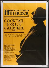 1j913 ROPE Italian 1p R1983 cool profile image of director Alfred Hitchcock, crime classic!