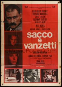1j916 SACCO & VANZETTI Italian 1p 1971 Giuliano Montaldo anarchist bio starring Gian Maria Volonte!