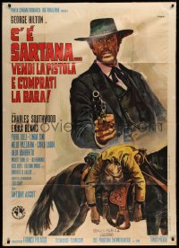 1j922 SARTANA'S COMING, TRADE YOUR GUNS FOR A COFFIN Italian 1p 1973 Hilton, spaghetti western!