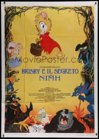 1j927 SECRET OF NIMH Italian 1p 1983 Don Bluth, different mouse fantasy cartoon artwork by Grob!