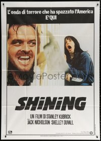 1j938 SHINING Italian 1p 1980 Stephen King & Stanley Kubrick horror masterpiece, Jack Nicholson!