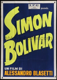 1j940 SIMON BOLIVAR dayglo teaser Italian 1p 1969 Venezuelan who liberated from Spanish Empire, rare!