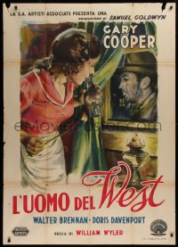 1j992 WESTERNER Italian 1p 1947 different Ciriello art of Gary Cooper in window, ultra rare!