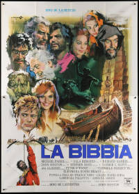 1j523 BIBLE Italian 2p 1967 John Huston's La Bibbia, different Cesselon art of Biblical figures!