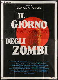 1j547 DAY OF THE DEAD Italian 2p 1986 George Romero's Night of the Living Dead zombie sequel, rare!