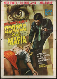 1j549 DEFEAT OF THE MAFIA Italian 2p 1970 Casaro art of mafioso with dead woman, very rare!