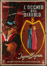 1j555 DEVIL'S EYE Italian 2p 1961 Ingmar Bergman directed, Bibi Andersson, great Ercole Brini art!