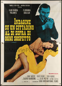 1j589 INVESTIGATION OF A CITIZEN ABOVE SUSPICION Italian 2p 1970 Volonte & half-naked woman!