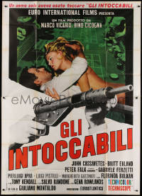 1j612 MACHINE GUN McCAIN Italian 2p 1970 John Cassavetes, naked Britt Ekland, cool gambling image!