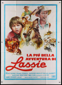 1j613 MAGIC OF LASSIE Italian 2p 1978 Mickey Rooney, Roberts, famous Collie, great montage art!