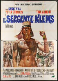 1j616 MAN OF LEGEND Italian 2p 1971 Sergio Grieco, Casaro art of naked soldier Peter Strauss!