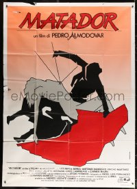 1j620 MATADOR Italian 2p 1989 Pedro Almodovar, Antonio Banderas, cool bullfighting art!