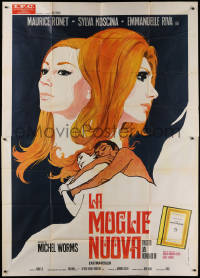1j624 MODIFICATION Italian 2p 1970 Casaro art of beautiful Sylva Koscina & Emmanuelle Riva!