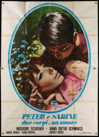 1j633 PETER UND SABINE Italian 2p 1970 Piovano art of German lovers Sonnbichler & Grubel, rare!