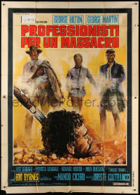 1j635 PROFESSIONALS FOR A MASSACRE Italian 2p 1967 Gasparri art of dead man buried up to his neck!
