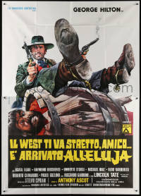1j639 RETURN OF HALLELUJA Italian 2p 1972 great wacky spaghetti western art by Renato Casaro!