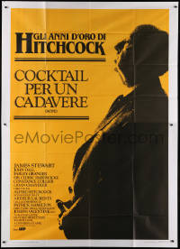 1j644 ROPE Italian 2p R1983 cool profile image of director Alfred Hitchcock, crime classic!