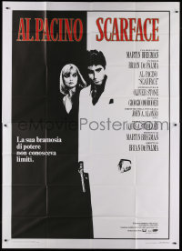 1j648 SCARFACE Italian 2p 1984 Al Pacino as Tony Montana, Michelle Pfeiffer, De Palma, Oliver Stone