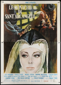 1j659 SISTERS OF SATAN Italian 2p 1973 art of nun Anne Heywood by Rodolfo Gasparri!