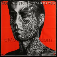 1j002 ROLLING STONES 36x36 music poster 1981 cool close up image of Mick Jagger, Tattoo You!