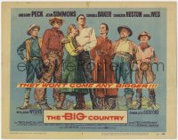1k021 BIG COUNTRY TC 1958 art of Gregory Peck, Charlton Heston Simmons & cast, William Wyler classic