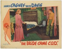 1k258 BRIDE CAME C.O.D. LC 1941 James Cagney sneaks into Bette Davis' bedroom through the window!