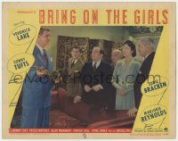 1k259 BRING ON THE GIRLS LC #6 1944 Sonny Tufts shows saxophone to Eddie Bracken & others!