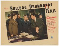 1k266 BULLDOG DRUMMOND'S PERIL LC 1938 John Barrymore surrounded by detective John Howard & police!