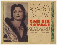 1k031 CALL HER SAVAGE TC 1932 Clara Bow marries a bad man to get away from Native American father!