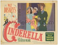 1k291 CINDERELLA LC #6 1950 c/u of stepmother & stepsisters at door, Disney classic cartoon!