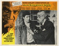 1k305 CRIMSON CULT LC #8 1970 by Barbara Steele, great c/u of Boris Karloff & Mark Eden!