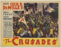 1k308 CRUSADES LC 1935 Cecil B. DeMille, great image of soldiers on horses preparing for battle!