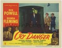 1k309 CRY DANGER LC #6 1951 Regis Toomey & Erdman wait for Dick Powell walking down long corridor!