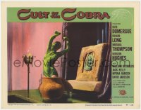 1k311 CULT OF THE COBRA LC #4 1955 wacky image of snake woman rising from basket on altar!